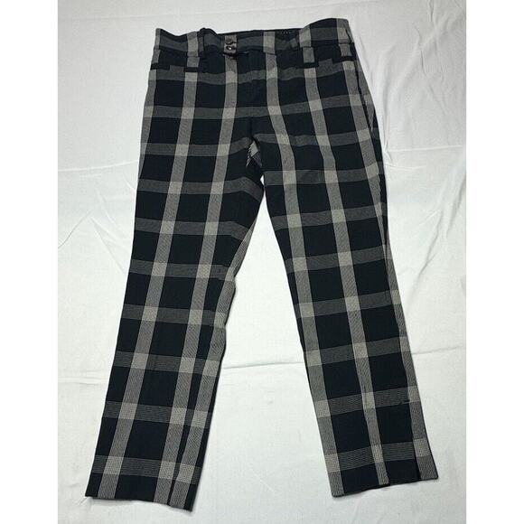 Anthropologie The Essential Slim Women's Black Plaid Crop Pant - Size 4 (29x24) - Picture 1 of 5